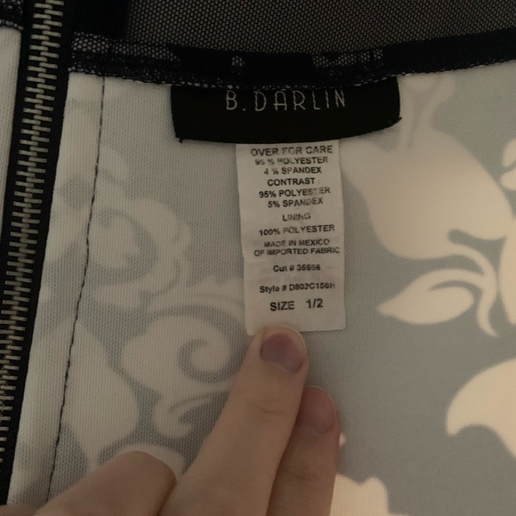 Navy and White Dress. Size: S - Picture 2 of 3